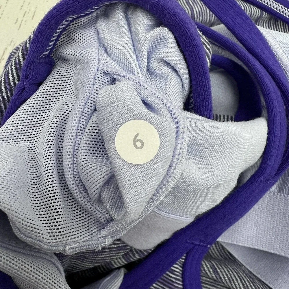 LULULEMON Wee are from Space Power Y Racerback Heather Purple Tank Top Women's 6